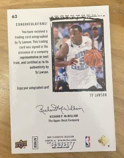 2009-10 Exquisite Collection Ty Lawson #62 Rookie Auto RC On Card Auto /225
