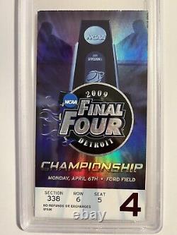 2009 NCAA Final Four Ticket PSA 5 UNC North Carolina Tar Heels National Champion