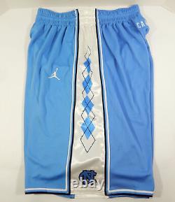 2010-11 North Carolina Tar Heels UNC Game Issued Light Blue Basketball Shorts