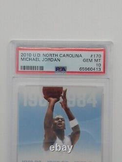 2010-11 Upper Deck UD North Carolina Michael Jordan #170, Graded PSA 10, Pop 9