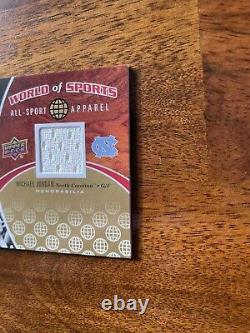 2010 Upper Deck Michael Jordan World of Sports Apparel Jersey Card UNC ASA-2