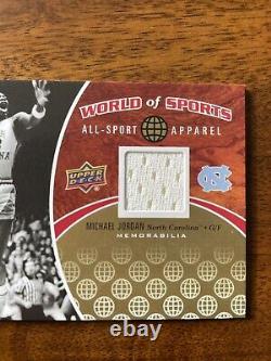 2010 Upper Deck Michael Jordan World of Sports Apparel Jersey Card UNC ASA-2