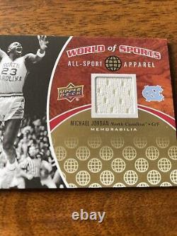 2010 Upper Deck Michael Jordan World of Sports Apparel Jersey Card UNC ASA-2