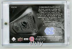 2011-12 Exquisite Roy Williams Championship Bling Auto #/35 UNC Tar Heels