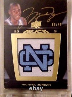 2011-12 UD Black Logo Patch Michael Jordan Patch On-Card Autograph /40 UNC