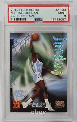 2013 Fleer Retro Michael Jordan Z-Force Rave #'d /399 PSA 9 MINT UNC Bulls RARE