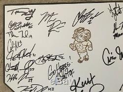 2013 UNC Tar Heels Team Signed Home Plate Colin Moran Mike Fox COA