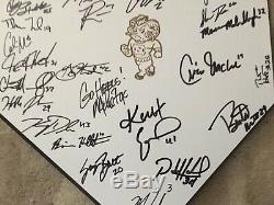 2013 UNC Tar Heels Team Signed Home Plate Colin Moran Mike Fox COA