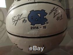 2014-2015 UNC North Carolina Tar Heels Team Signed Basketball