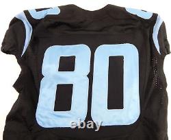 2014 North Carolina Tar Heels UNC #80 Game Used Black Jersey NP Rem 44 DP54773