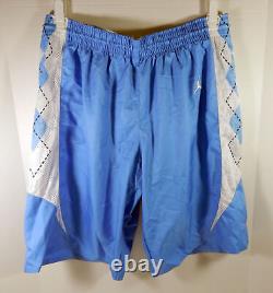 2015-16 North Carolina Tar Heels UNC Game Issued Blue Shorts Jordan 38 075