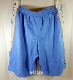 2015-16 North Carolina Tar Heels UNC Game Issued Blue Shorts Jordan 38 075