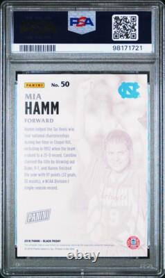 2016 Panini Black Friday Mia Hamm /10 PSA 10 Rapture #50 UNC Tar Heels POP 1