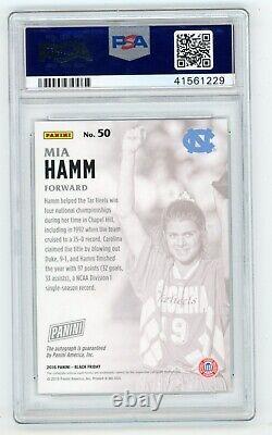 2016 Panini Black Friday Mia Hamm Auto PSA 9 UNC Tar Heels