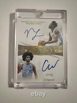 2019-20 Panini Flawless Coby White Nassir Little Gold Auto /10 UNC Tar Heels