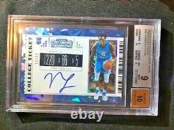 2019 Contenders DP Cracked Ice NASSIR LITTLE RC BGS 9 Auto UNC Tar Heels Blazers