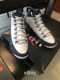 2019 Nike Air Jordan 9 Retro SZ 10.5 White Carolina Blue UNC Tarheels