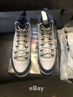 2019 Nike Air Jordan 9 Retro SZ 10 White Carolina Blue UNC Tarheels