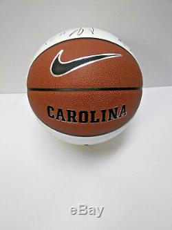 2019 North Carolina UNC Tar Heels SIGNED White Nike Logo Basketball NASSIR COBY