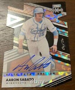 2020 Elite Extra Edition Aaron Sabato Auto RC Die-cut 1/1 Twins UNC Tarheels