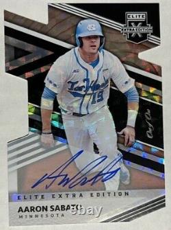 2020 Elite Extra Edition Aaron Sabato Auto RC Die-cut 1/1 Twins UNC Tarheels