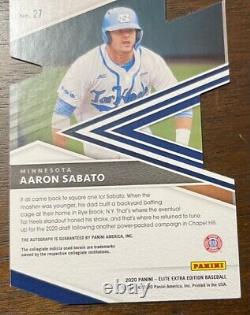 2020 Elite Extra Edition Aaron Sabato Auto RC Die-cut 1/1 Twins UNC Tarheels