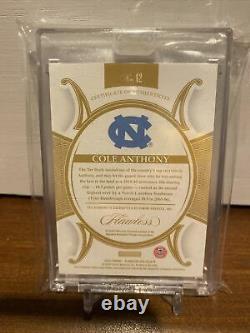 2020 Panini Flawless Cole Anthony Rookie Gold Diamond /10 UNC Tar Heels RC