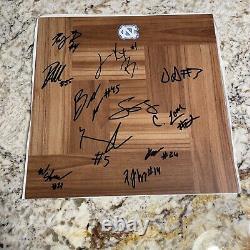 2021-2022 North Carolina Tar Heels Signed Floorboard 12X12 UNC Men's Basketball