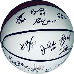 2021-2022 Unc Tar Heels Team Signed Autograph Logo Basketball Coa North Carolina