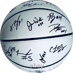 2021-2022 Unc Tar Heels Team Signed Autograph Logo Basketball Coa North Carolina