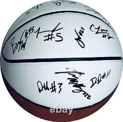 2021-2022 Unc Tar Heels Team Signed Autograph Logo Basketball Coa North Carolina