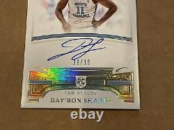 2021-22 Flawless Collegiate DAY'RON SHARPE Gold Rookie Auto 9/10 UNC BROOKLYN