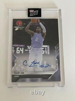 2021 Topps Now CALEB LOVE UNC Tar Heels BOWMAN NEXT Signed AUTOGRAPHED Auto /99
