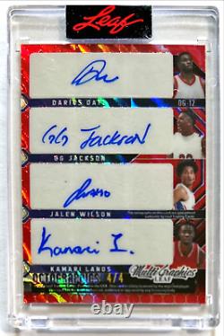 2022-23 Leaf MultiGraphics OctoGraphics Auto #'d 4/4 Red Wave Kansas UNC Iowa