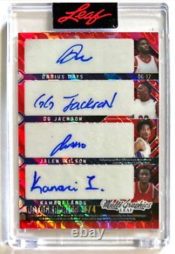 2022-23 Leaf MultiGraphics OctoGraphics Auto #'d 4/4 Red Wave Kansas UNC Iowa