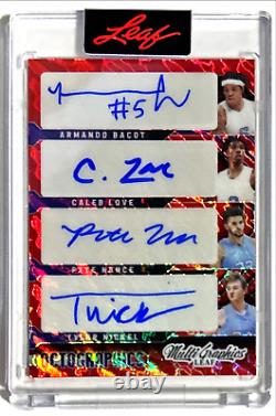 2022-23 Leaf MultiGraphics UNC vs. Duke OctoGraphics Auto #'d 3/4 Bacot Red Wave