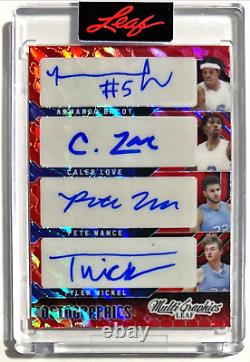 2022-23 Leaf MultiGraphics UNC vs. Duke OctoGraphics Auto #'d 3/4 Bacot Red Wave