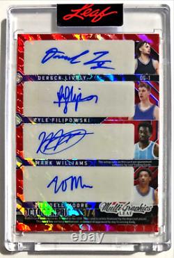 2022-23 Leaf MultiGraphics UNC vs. Duke OctoGraphics Auto #'d 3/4 Bacot Red Wave