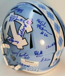 2022 NORTH CAROLINA UNC TAR HEELS Team SIGNED F/S Football Helmet