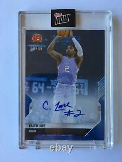 2022 Topps Now CALEB LOVE UNC Tar Heels BOWMAN NEXT Signed AUTOGRAPHED Auto /49
