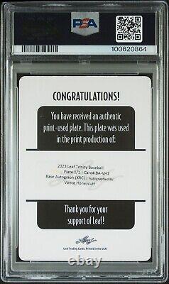2023 Leaf Trinity AUTOGRAPH Print Plate 1/1 VANCE HONEYCUTT Tar Heels UNC PSA