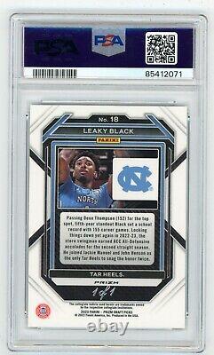 2023 Panini Prizm Draft Picks Leaky Black RC Black 1/1 PSA 9 UNC Tar Heels