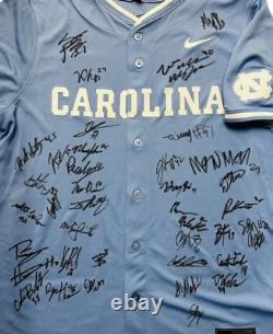 2025 North Carolina Tar Heels Team Signed Baseball Jersey Stevenson Knapp Unc++