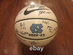 22-23 Unc North Carolina Tar Heels Team Signed Ball Bacot Davis Love Nance Puff