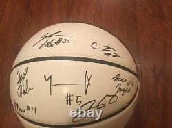 22-23 Unc North Carolina Tar Heels Team Signed Ball Bacot Davis Love Nance Puff