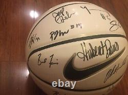 22-23 Unc North Carolina Tar Heels Team Signed Ball Bacot Davis Love Nance Puff