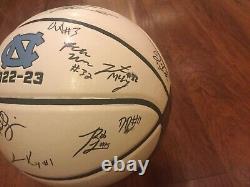 22-23 Unc North Carolina Tar Heels Team Signed Ball Bacot Davis Love Nance Puff