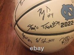 22-23 Unc North Carolina Tar Heels Team Signed Ball Bacot Davis Love Nance Puff