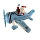 2 Danbury Unc Carolina Tar Heels Christmas Plane Train Ornament Ncaa H02