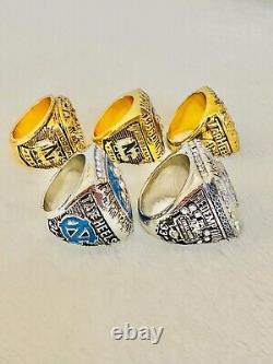 5 PCS North Carolina Tarheels Brass Championship Ring W box, US Ship 1982-2017